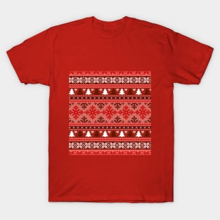 Christmas Sweater Knitted Pattern T-Shirt